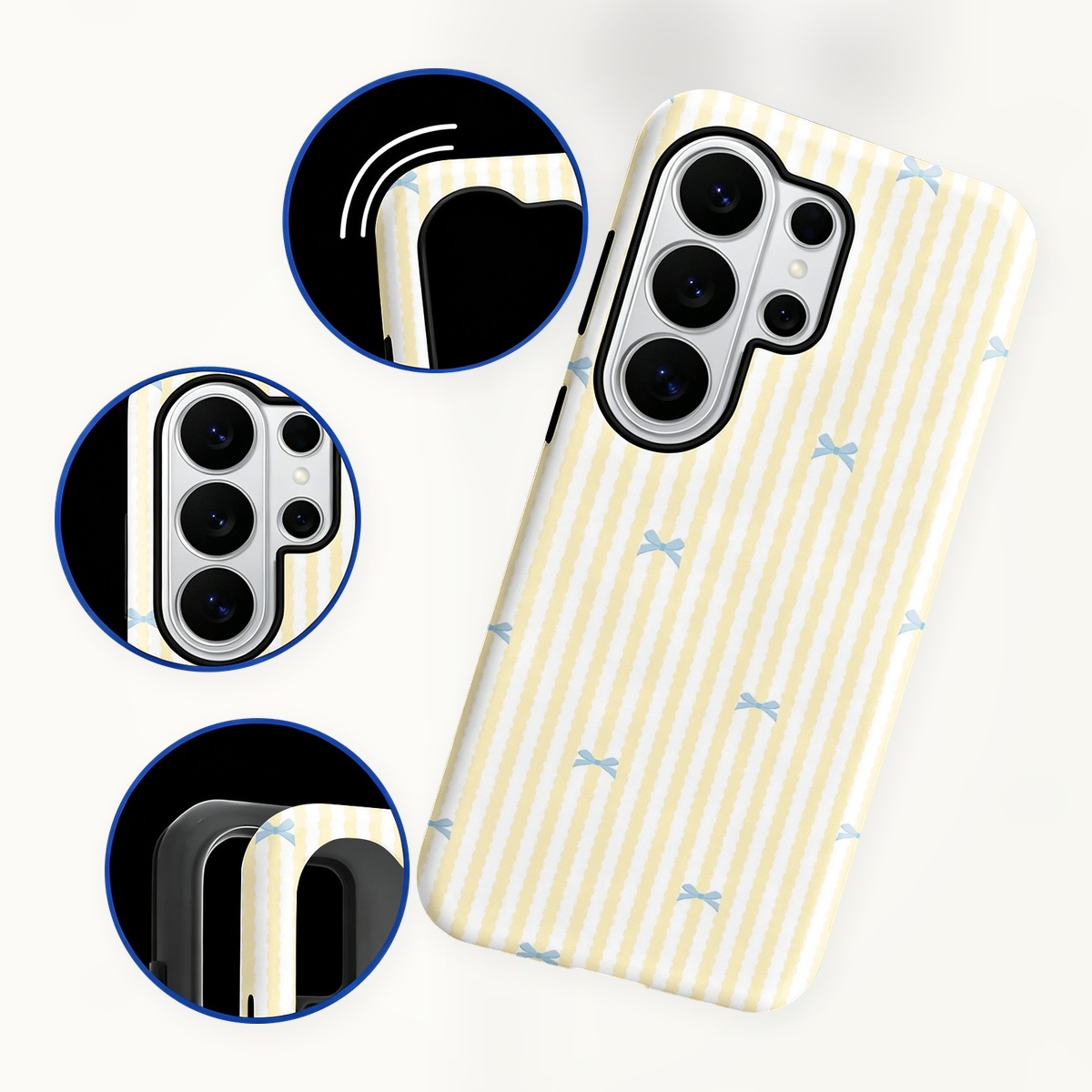 Blue Bow Yellow Stripes 2-in-1 - Samsung Galaxy S24 ulasan dan harga