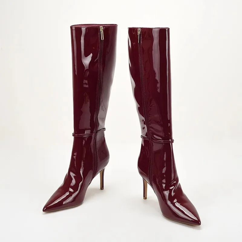 Pointed Toe Stiletto High Heel - Leather Classic Strap ulasan dan harga
