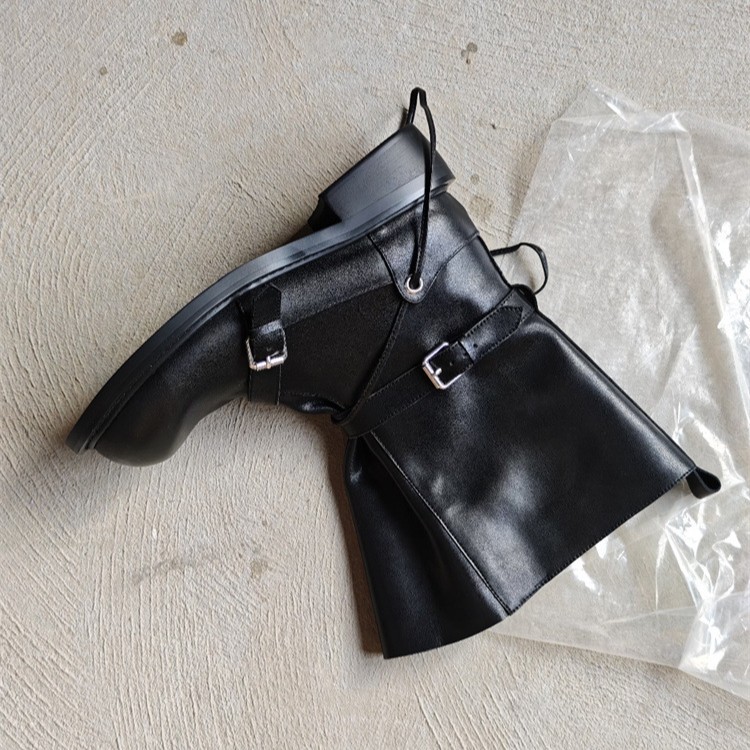 Retro Buckle Mid Calf Boots Wo - Leather Classic Strap ulasan dan harga